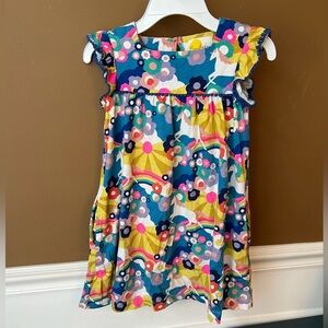 Mini Boden Girls Colorful Floral Dress Size 7-8